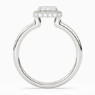 Emerald Compact Halo in Platinum side profile