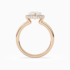 Heart Compact Halo in 14K Rose Gold side profile