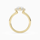 Heart Compact Halo in 14K Yellow Gold side profile
