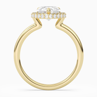 Heart Compact Halo in 14K Yellow Gold side profile