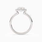 Heart Compact Halo in Platinum side profile