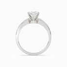 Marquise Milgrain Shoulder Side Stone Ring in 14K White Gold side profile