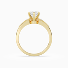 Marquise Milgrain Shoulder Side Stone Ring in 14K Yellow Gold side profile