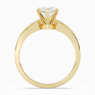 Marquise Milgrain Shoulder Side Stone Ring in 18K Yellow Gold side profile