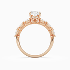 Pear Crescent Pear Side Stone in 14K Rose Gold side profile
