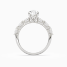 Pear Crescent Pear Side Stone in 14K White Gold side profile