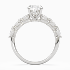 Pear Crescent Pear Side Stone in 14K White Gold side profile