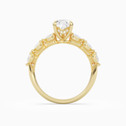 Pear Crescent Pear Side Stone in 14K Yellow Gold side profile