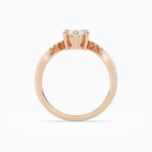 Marquise Tiara Accent Side Stone in 14K Rose Gold side profile