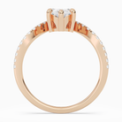 Marquise Tiara Accent Side Stone in 14K Rose Gold side profile