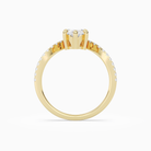 Marquise Tiara Accent Side Stone in 18K Yellow Gold side profile