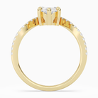 Marquise Tiara Accent Side Stone in 18K Yellow Gold side profile