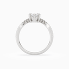 Marquise Tiara Accent Side Stone in Platinum side profile