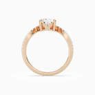 Pear Tiara Accent Side Stone in 14K Rose Gold side profile