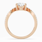 Pear Tiara Accent Side Stone in 14K Rose Gold side profile