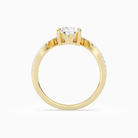 Pear Tiara Accent Side Stone in 14K Yellow Gold side profile