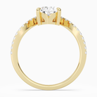 Pear Tiara Accent Side Stone in 14K Yellow Gold side profile