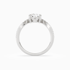 Pear Tiara Accent Side Stone in 18K White Gold side profile