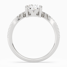 Pear Tiara Accent Side Stone in 18K White Gold side profile
