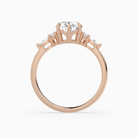 Pear Composite Floral Side Stone in 14K Rose Gold side profile