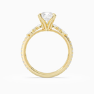 Cushion Celestia Side Stone in 18K Yellow Gold side profile