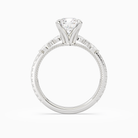 Cushion Celestia Side Stone in Platinum side profile