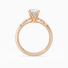 Oval Celestia Side Stone in 14K Rose Gold side profile