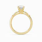 Oval Celestia Side Stone in 18K Yellow Gold side profile