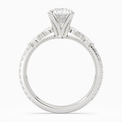 Oval Celestia Side Stone in Platinum side profile