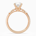 Round Celestia Side Stone in 14K Rose Gold side profile