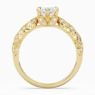 Marquise Laurel Nature Side Stone in 14K Yellow Gold side profile