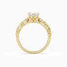 Marquise Laurel Nature Side Stone in 18K Yellow Gold side profile