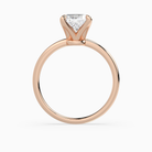 Cushion Petite Classic Solitaire in 14K Rose Gold side profile