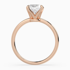 Cushion Petite Classic Solitaire in 14K Rose Gold side profile