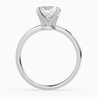 Cushion Petite Classic Solitaire in 14K White Gold side profile