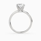 Cushion Petite Classic Solitaire in Platinum side profile