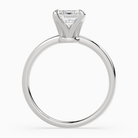 Emerald Petite Classic Solitaire in Platinum side profile
