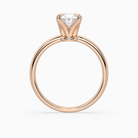Oval Petite Classic Solitaire in 14K Rose Gold side profile
