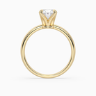 Oval Petite Classic Solitaire in 14K Yellow Gold side profile