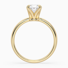 Oval Petite Classic Solitaire in 18K Yellow Gold side profile