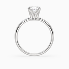Oval Petite Classic Solitaire in Platinum side profile