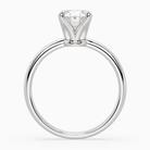 Oval Petite Classic Solitaire in Platinum side profile