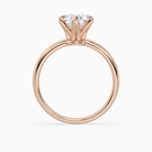 Pear Petite Classic Solitaire in 14K Rose Gold side profile