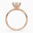 Pear Petite Classic Solitaire in 14K Rose Gold side profile