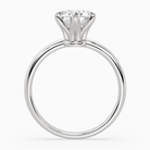Pear Petite Classic Solitaire in 14K White Gold side profile