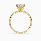 Pear Petite Classic Solitaire in 14K Yellow Gold side profile