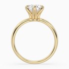 Pear Petite Classic Solitaire in 14K Yellow Gold side profile