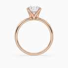 Round Petite Classic Solitaire in 14K Rose Gold side profile