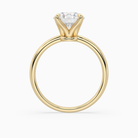 Round Petite Classic Solitaire in 14K Yellow Gold side profile