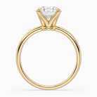 Round Petite Classic Solitaire in 18K Yellow Gold side profile